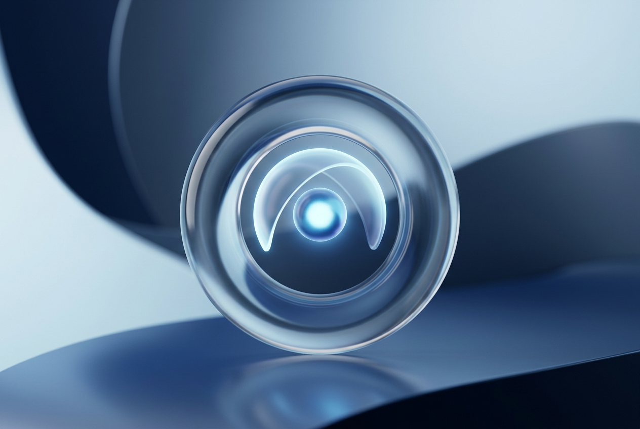 A glass ring protecting a glowing sphere, representing customer retention